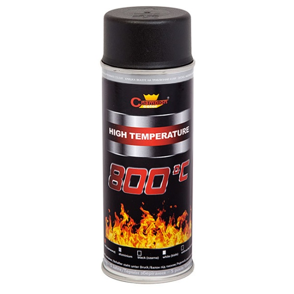 Spray Vopsea Champion Color Rezistent Termic Negru +800°C 400ML TCT-4914